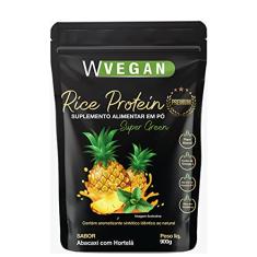 W Vegan Rice Protein Premium 900G Sabor Abacaxi Com Hortela