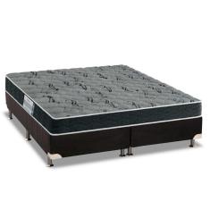Cama Box Queen: Colchão Espuma D33 Probel Prodormir Advanced Mega Resistente + Base Black(158X198)