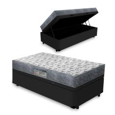 Cama Box Baú Solteiro + Colchão D33 Ortobom Iso 100 88cm