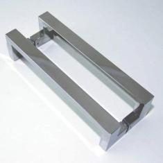 Puxador para Porta Duplo em Inox Tokyo 60cm Geris
