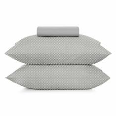 Jogo de Cama Solteiro 2 peças Altenburg Toque Acetinado Slim Zinc Cinza