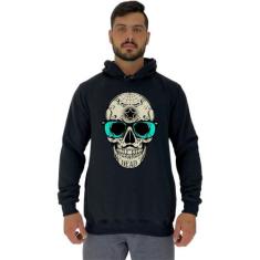 Blusa Moletom Tradicional Com Touca MXD Conceito Caveira Pop Star, Mas