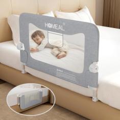 Corrimão de Cama Infantil HOMEAL - Dobrável 32 Polegadas com Base em U