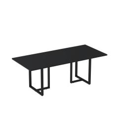 Mesa de Reunião Retangular 200x90cm MR2000P25TUB Preto