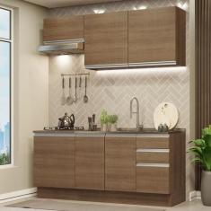 Armário de Cozinha Compacta 180cm Rustic Glamy Madesa 07, Rustic