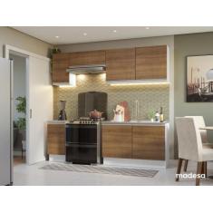 Armário de Cozinha Completa 240cm Branco/Rustic Glamy Madesa 10, Branc