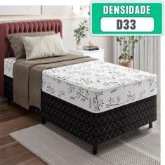 Cama Box Solteiro Molas Ensacadas Espuma D33 Ultra Confort 88x188x50cm