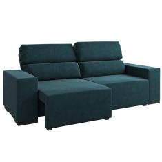 Sofá Retrátil E Recli Eduarda 2,00 M 3 Ou + Lugares Viero Petroleo