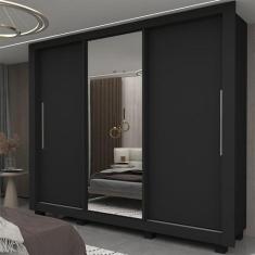 Guarda-roupa Casal 3 Portas 1 Porta Espelhada com Pés Milão 100% MDF Y