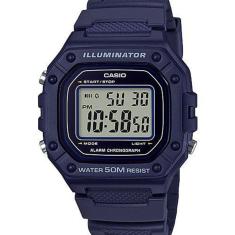 Relógio Masculino Casio Digital Azul Standard W-218H-2Avdf