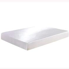 Lençol Avulso Com Elástico Casal Padrão Cetim Seda Branco