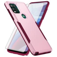 Asuwish Capa de telefone para Moto G Stylus 5G 2021 com película protetora de tela de vidro temperado e fina híbrida protetora de corpo inteiro acessórios para celular Motorola GStylus G5 XT2131DL