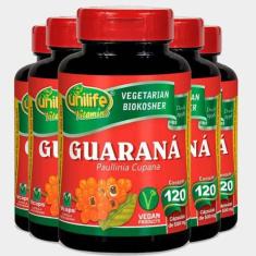 Kit 5 Guaraná Unilife 120 Cápsulas