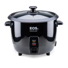Panela Elétrica de Arroz 8 Xícaras EOS Premium Pratic Tampa de Vidro Preto EPA08P 110V