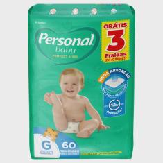 Fralda Personal Baby Protect & Sec G 60 Unidades