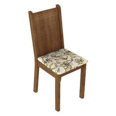 Kit 6 Cadeiras de Jantar 4290 Madesa - Rustic/Lírio Bege, Rustic/Lírio