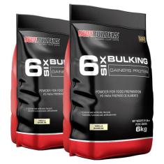Kit 2x Hipercalórico 6 Six Bulking 6kg  Bodybuilders,  Baunilha
