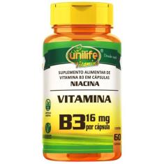Vitamina B3 Niacina Vegana 60 cápsulas de 500mg - Unilife