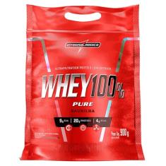 Integralmédica - Whey Protein Concentrado Baunilha 100% Pure - 20g de Proteína por Scoop, Suplementação Alimentar Pós-Treino, Fórmula Enriquecida com BCAAs - 900g