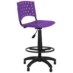 Cadeira Caixa Giratória Plástica Roxa - ultra Móveis