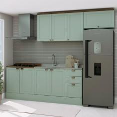 Armário De Cozinha Genialflex Iluminata 4 Peças Verde Mint