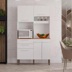 Armário de Cozinha 5 Portas 2 Gavetas Dubai Branco