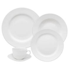 Aparelho de Jantar 30 Peças Flamingo Branco Oxford