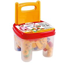 Brinquedo Para Montar Brinkadeira Cadeira com Blocos Dismat