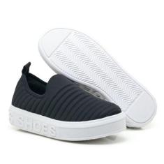 tenis feminino slip-on calce facil shoes sola alta( shoes sem facheta,