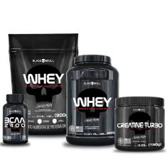 Imagem de Kit Whey 2x + BCAA + Creatina (Chocolate e Baunilha)