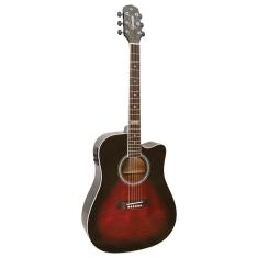 Violão Folk Eletroacústico Cutaway Gf1D Brb Brown Red Burst