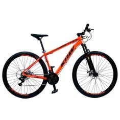 Bicicleta Aro 29 KRW Alumínio Shimano TZ 21 Velocidades Freio a Disco Suspensão dianteira SH21-Unissex