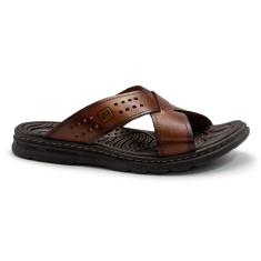 Chinelo Pegada Masculino Couro 134201-Masculino