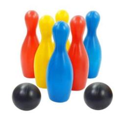Jogo De Boliche Bolichão 8 Peças Grandes -Lider