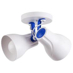 Spot Sobrepor Direcionável Duplo Octa Plus Branco/Azul 2Xe27 Bivolt -