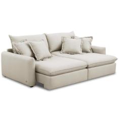 Sofá Cama Retrátil 3 Lugares Para Sala De Estar 190cm Asher T03 Veludo