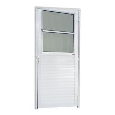 Porta de Alumínio Postigo 210x86cm com Vidro Boreal Super Brimak Abert