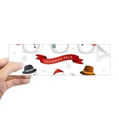 DIYthinker Adesivo retangular Merry Christmas Snowflake boneco de neve adesivo para janela de notebook