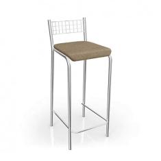 Banqueta Alta Genova Kappesberg Cromado/Capuccino