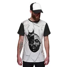 Camiseta 2pac Shakur Tupac Swag Branca Thug Life