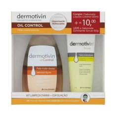 Dermotivin Kit Sabonete Líquido Oil Control 120ml Sabonete Esfoliante 
