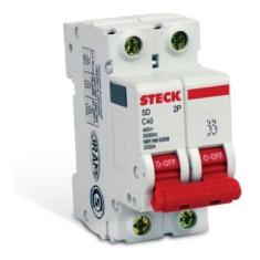 Disjuntor Bipolar 50a Curva C 3ka Sdd62c50 - Steck