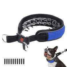 Coleira Martingale para cães, coleira antipuxão com fivela para cães grandes e médios, coleira refletiva antipuxão, ajustável, resistente de nylon, coleira deslizante para treinamento, caminhada, 5 cm