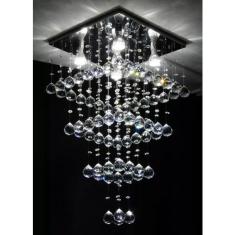 Lustre de Cristal para Mesa de Jantar com 70cm de atura