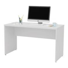 Mesa De Escritório Escrivaninha 1.20x60 Tampo 30mm Netmobil, Branco