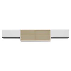 Kit 3 Armários De Cozinha Aéreos 4 Portas Veneza Multimóveis Mp2152 Branco/preto Branco/preto