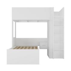 Beliche Infantil/juvenil Com Armário, Nichos E Mesa De Apoio Casatema Branco