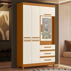 Guarda-roupa Solteiro com Espelho 6 Portas 3 Gavetas Fusion - Albatroz