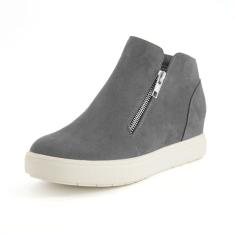 CUSHIONAIRE Women's Hart Hidden Wedge Sneaker +Wide Width Available
