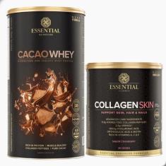 Kit Cacao Whey Protein 900g + Collagen Skin 330g - Essential - Essenti
